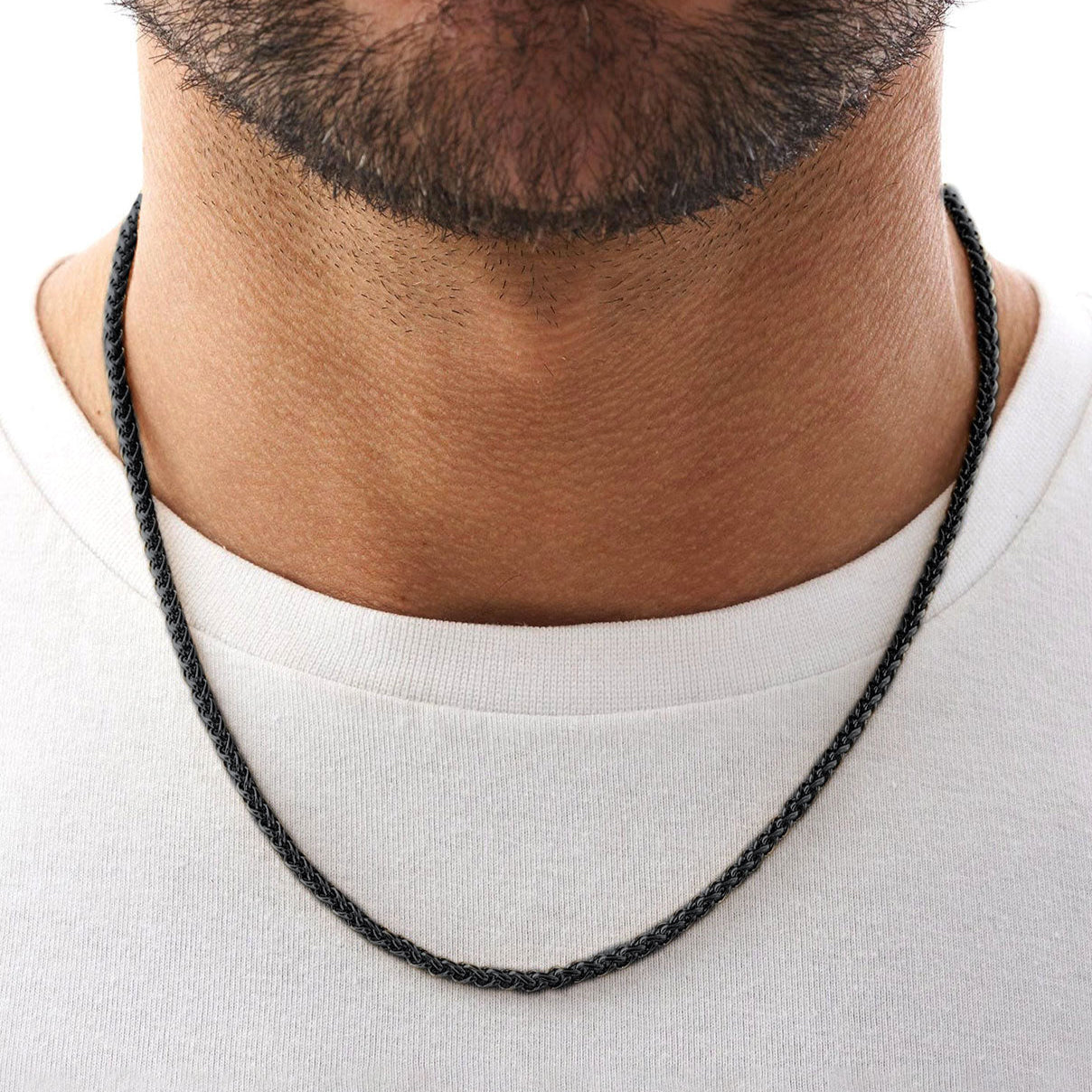 Black Spiga Wheat Chain