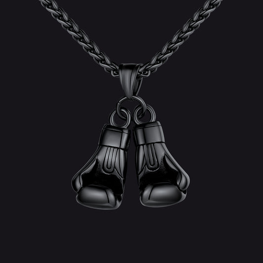 Boxing Gloves Bodybuilding Pendant Necklace for Men Boysimg