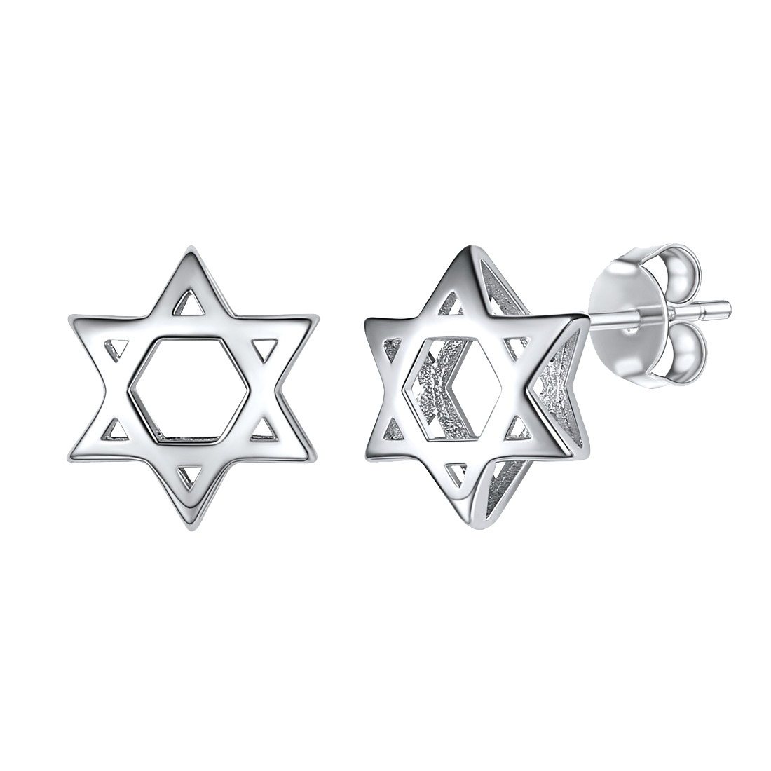FaithHeart Star of David Dainty Stud Earrings for Men Women FaithHeart