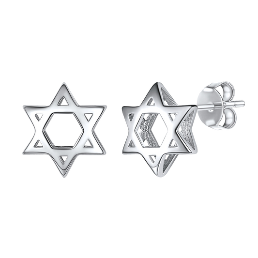 FaithHeart Star of David Dainty Stud Earrings for Men Women FaithHeartimg