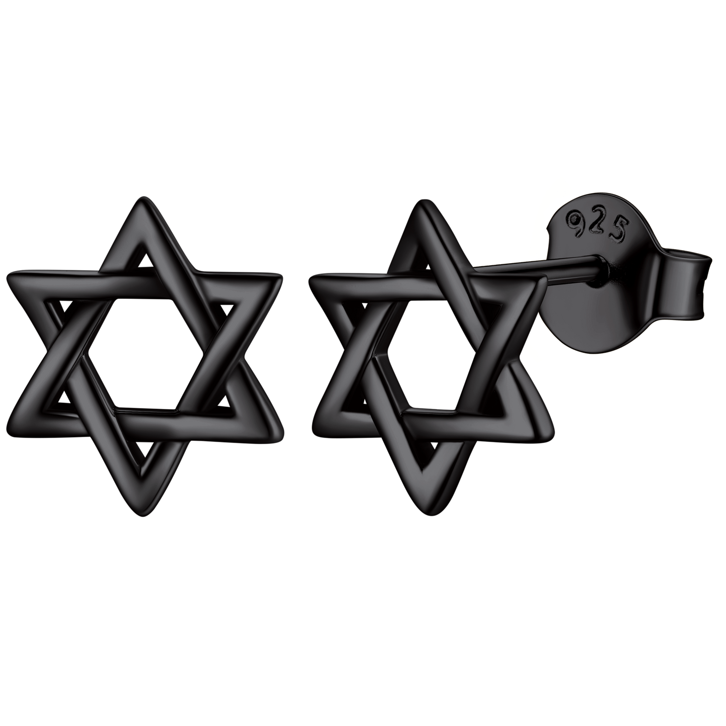FaithHeart Star of David Jewish Sterling Silver Dainty Stud Earrings FaithHeart