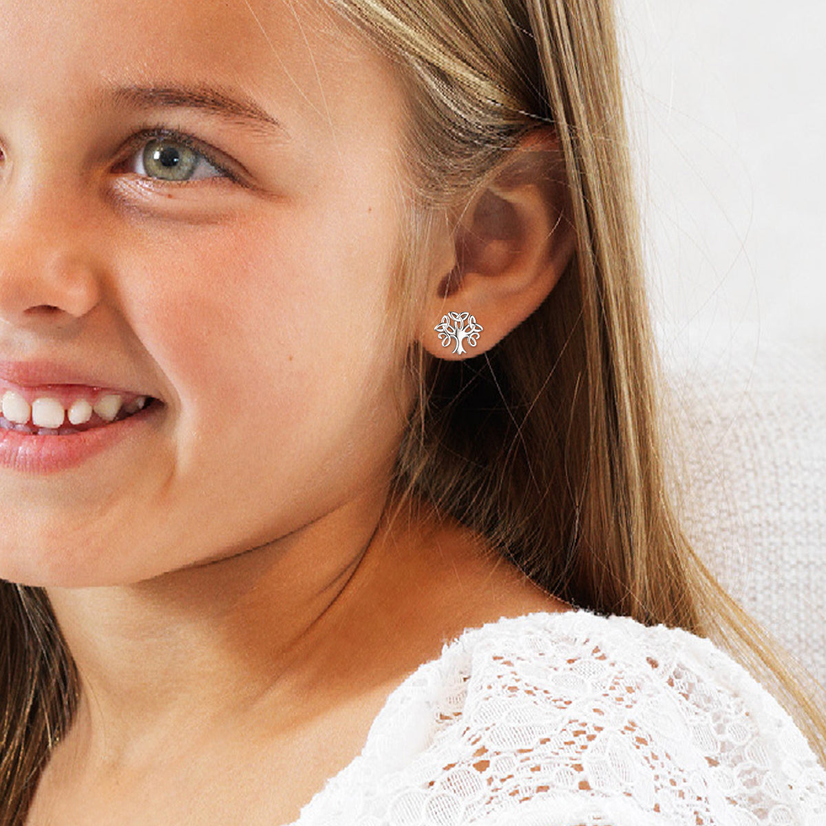 FaithHeart Sterling Silver Celtic Knot Tree of Life Stud Earrings FaithHeart