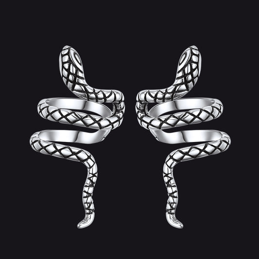 FaithHeart Snake Ear Cuff 925 Sterling Silver Non-Piercing Cartilage Cuff Earrings FaithHeartimg