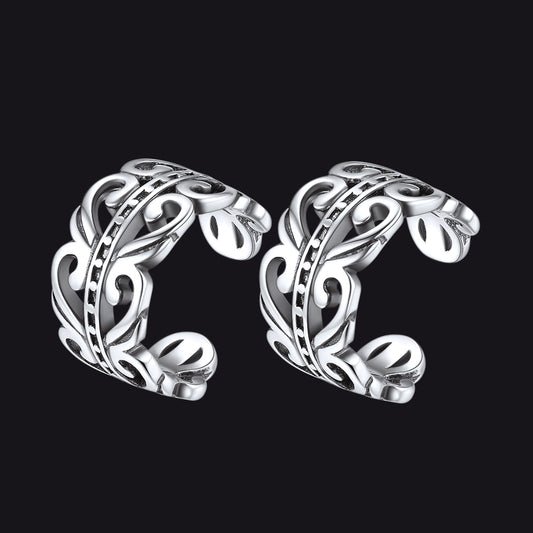 FaithHeart Celtic Cuff Earrings Sterling Silver Non-Piercing Earrings FaithHeart