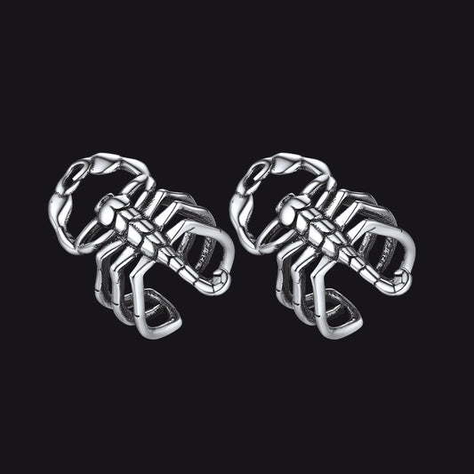 FaithHeart Dainty Scorpion Ear Cuff Sterling Silver Minimalist Earrings FaithHeartimg