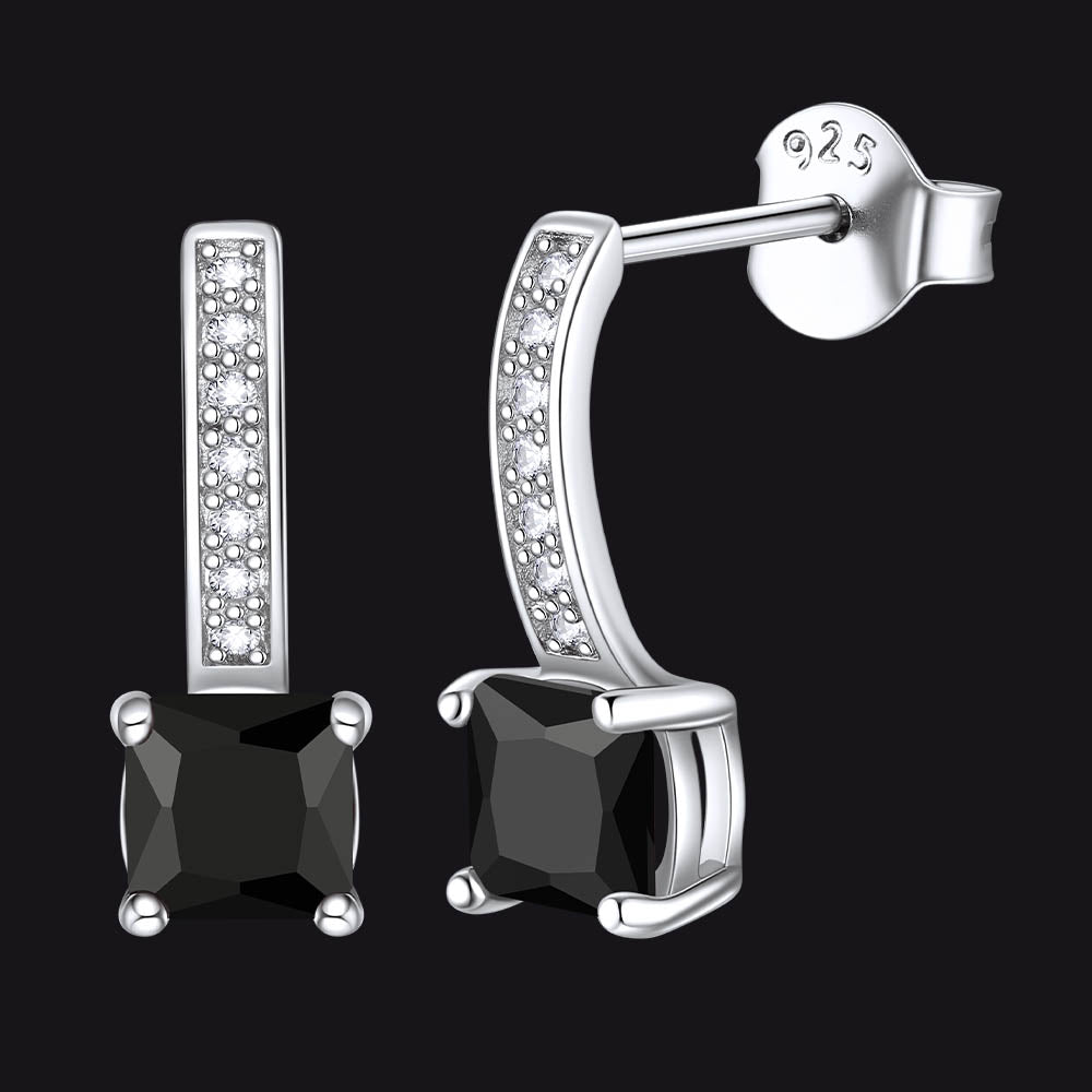 FaithHeart Dainty Birthstone Stud Drop Earrings for Women in Sterling Silver FaithHeart