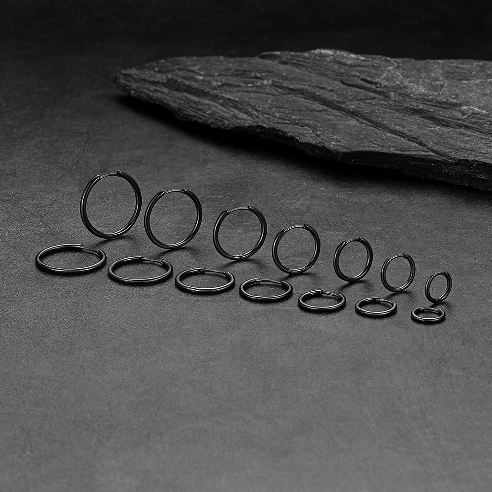Multiple Sterling Silver Huggie Hoop Earring