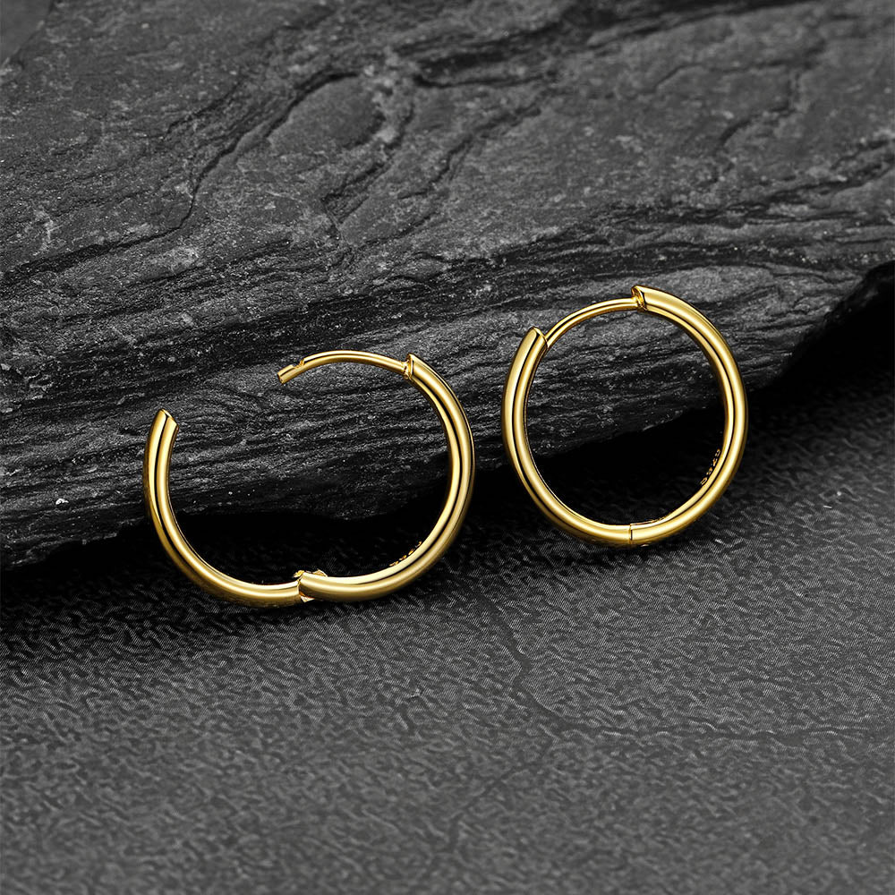 925 Sterling Silver Huggie Hoop Earring