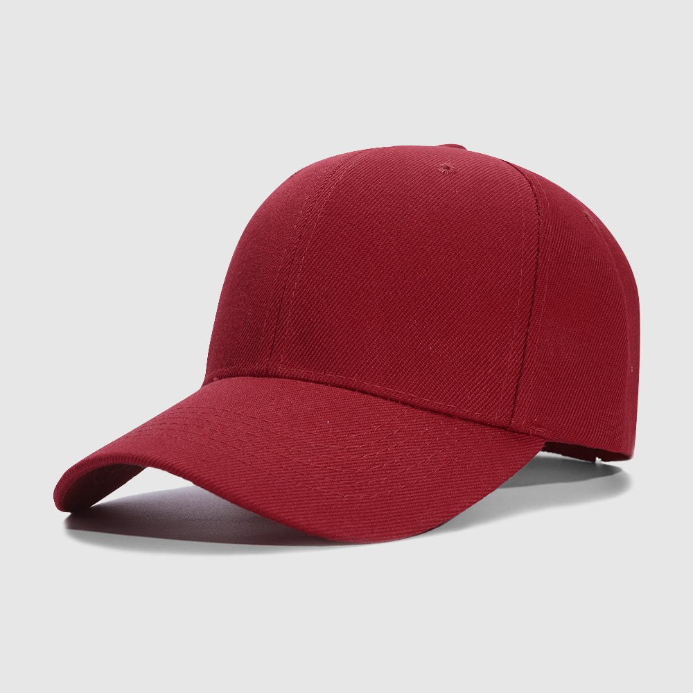 Dark Red No Custom Embroidery Baseball Cap for Men Women