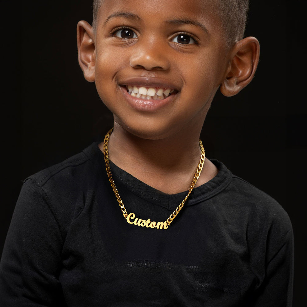 Custom Nameplate Choker Chain Necklace for Kid