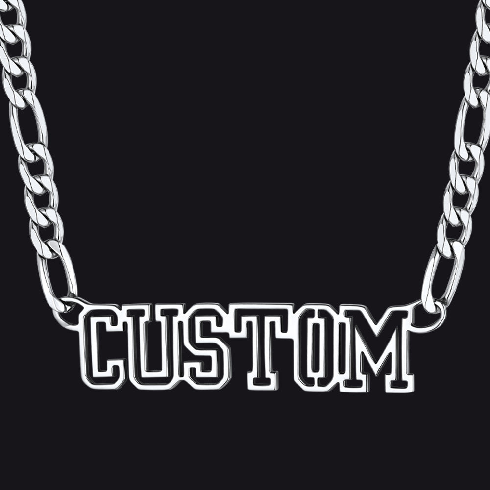 Custom stainless steel nameplate necklace