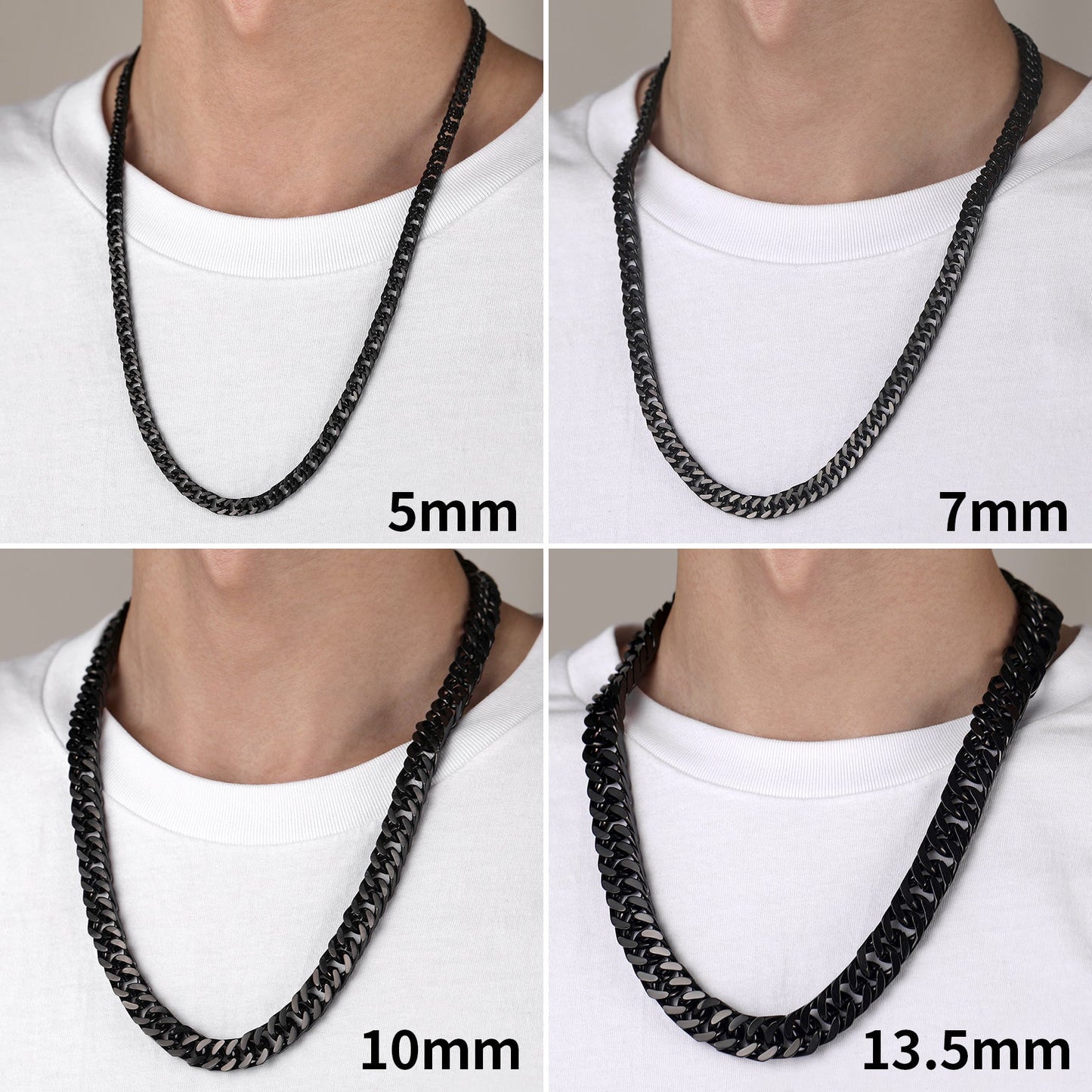 Cuban Curb Miami Link Chain Necklace, Birthday or Anniversary Gift for Him FaithHeart Jewelry