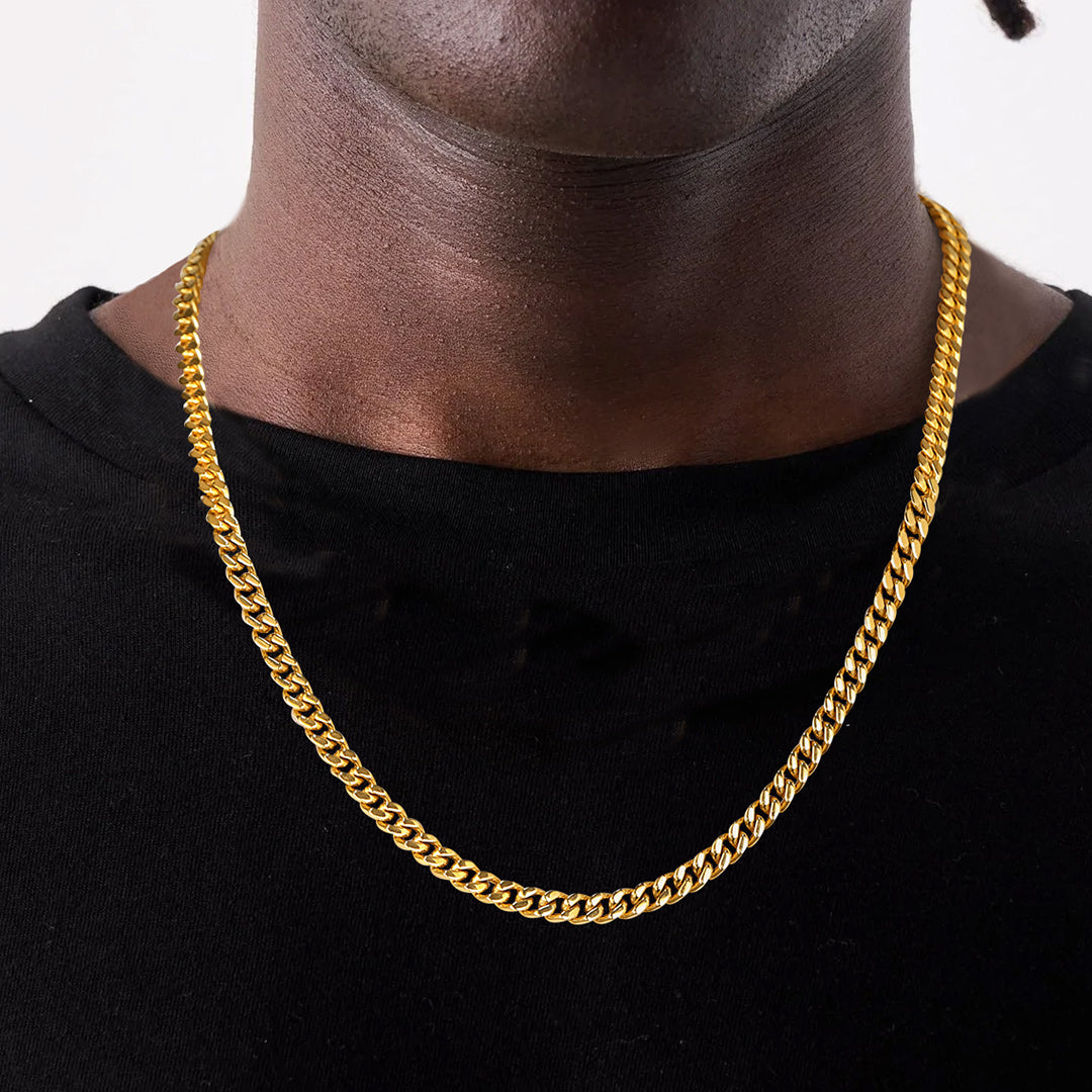 Miami Cuban Link Chain Necklace with Gift Box & Personalized Card for Men Husband FaithHeart Jewelry