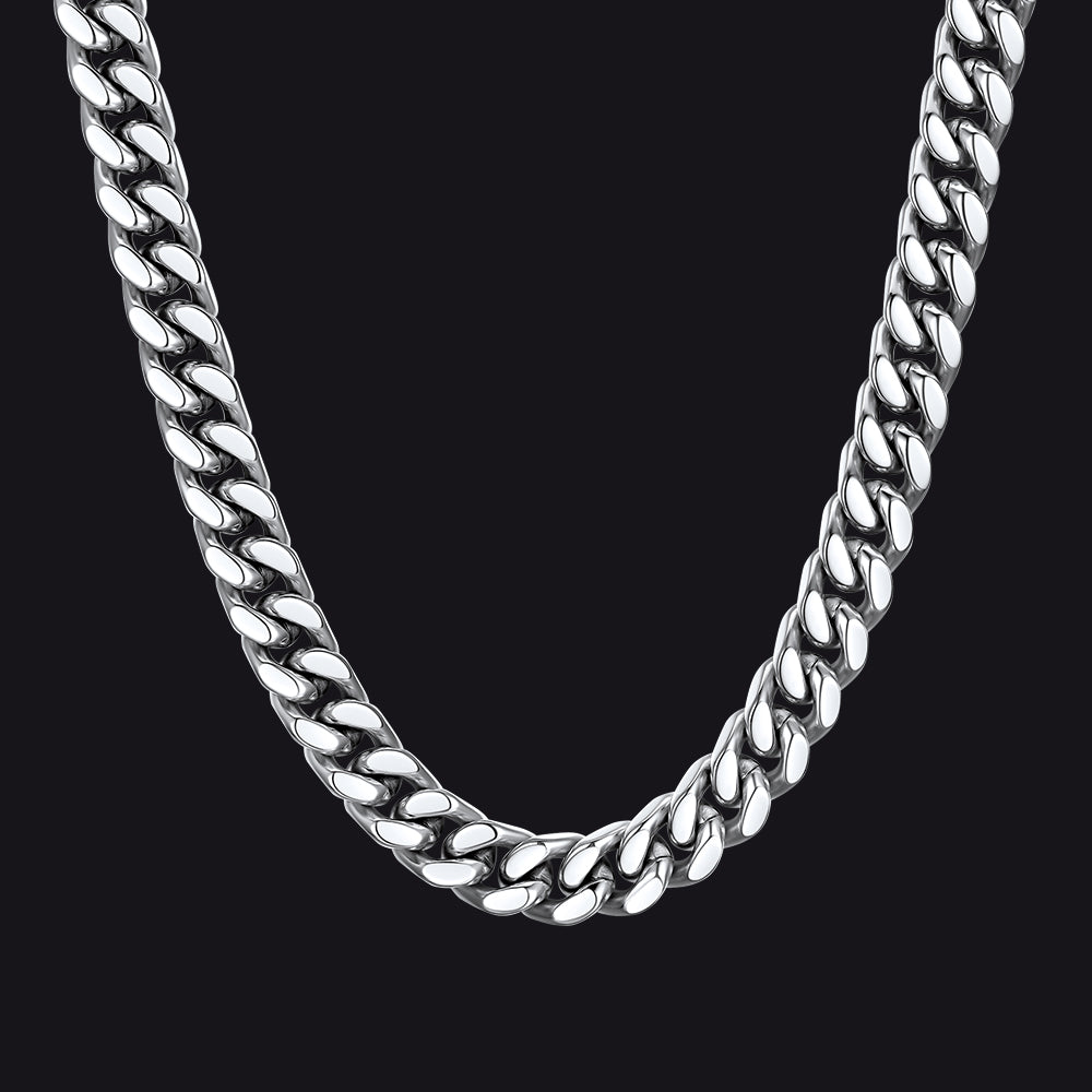 12mm/steel Chunky Cuban link chain choker necklace for women