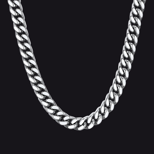 12mm/steel Chunky Cuban link chain choker necklace for womenimg