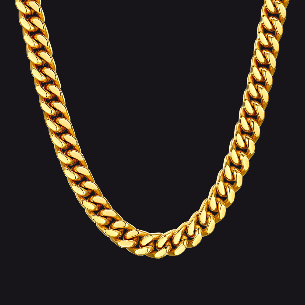 5mm/steel Chunky Cuban link chain choker necklace for women
