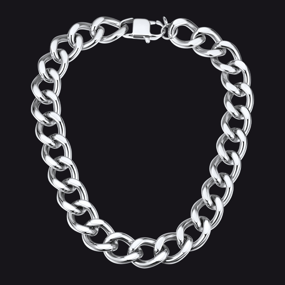 Chunky Cuban Link Chain Necklace – Steel 20MM Width