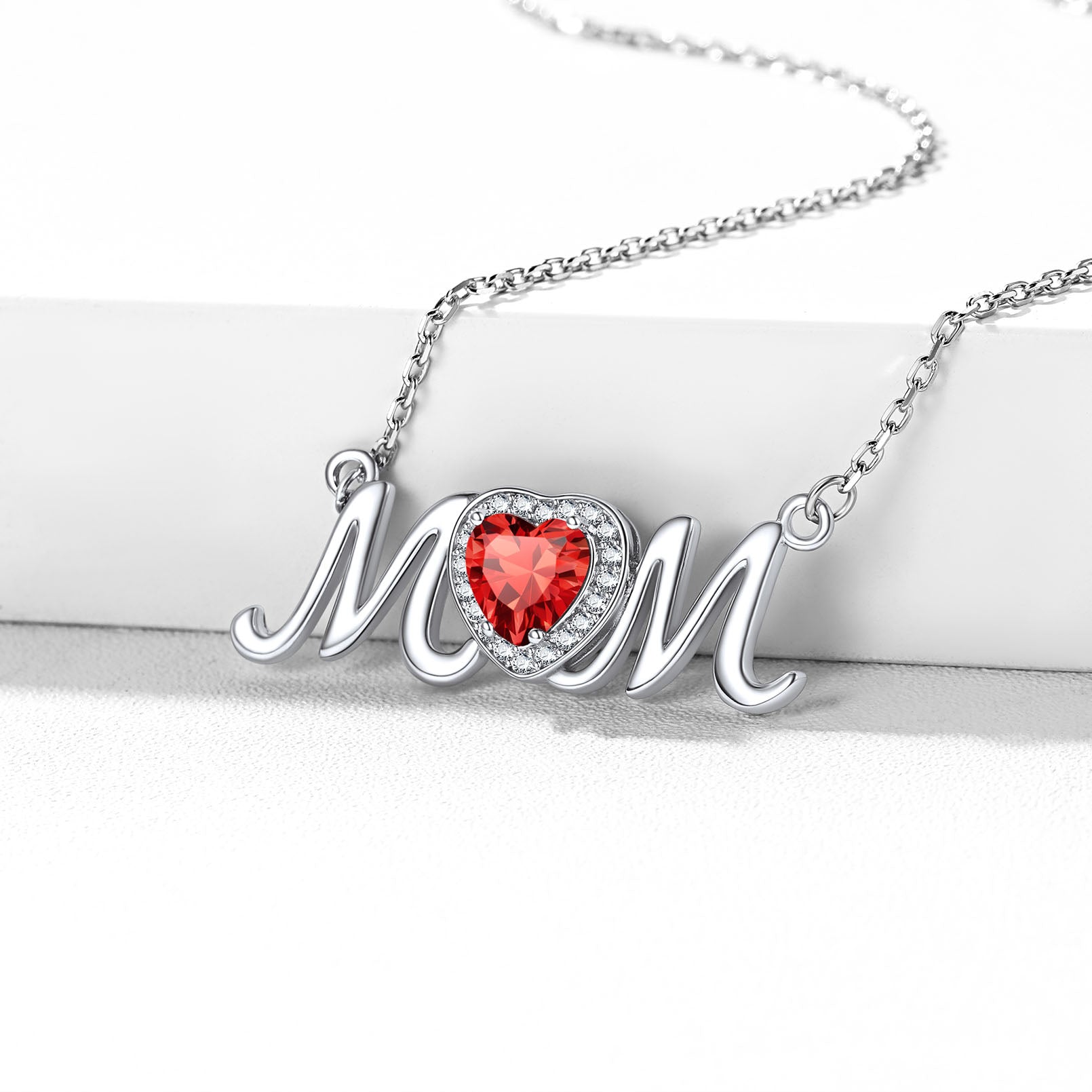 Styling Idea: Layered Look with Mom Birthstone Necklace & Other Jewelry