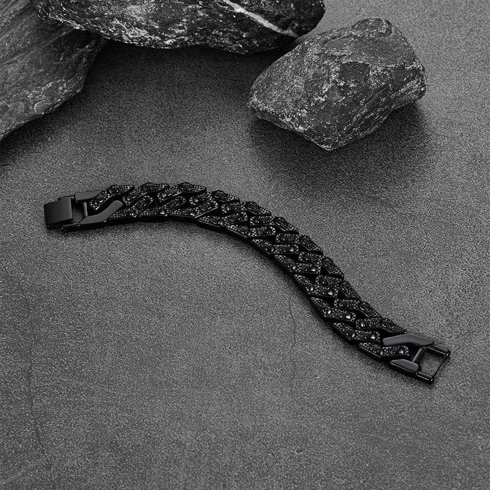 FaithHeart Gothic Skull Chunky Chain Bracelet Stainless Steel FaithHeart