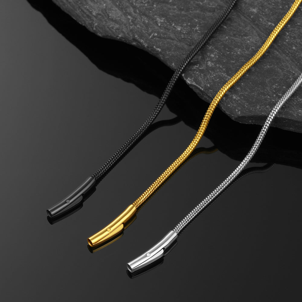 Thin Snake Chain Necklace for Men Women 2mm