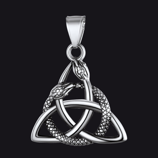 Celtic Trinity Knot Snake Pendant FaithHeart Jewelryimg