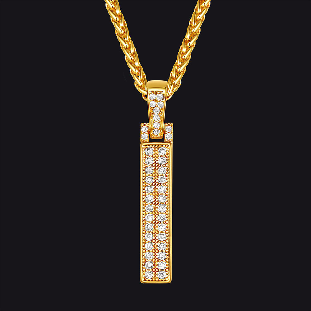 FaithHeart Cubic Zirconia Number Letter Pendant Lucky Jewelry Necklace FaithHeart