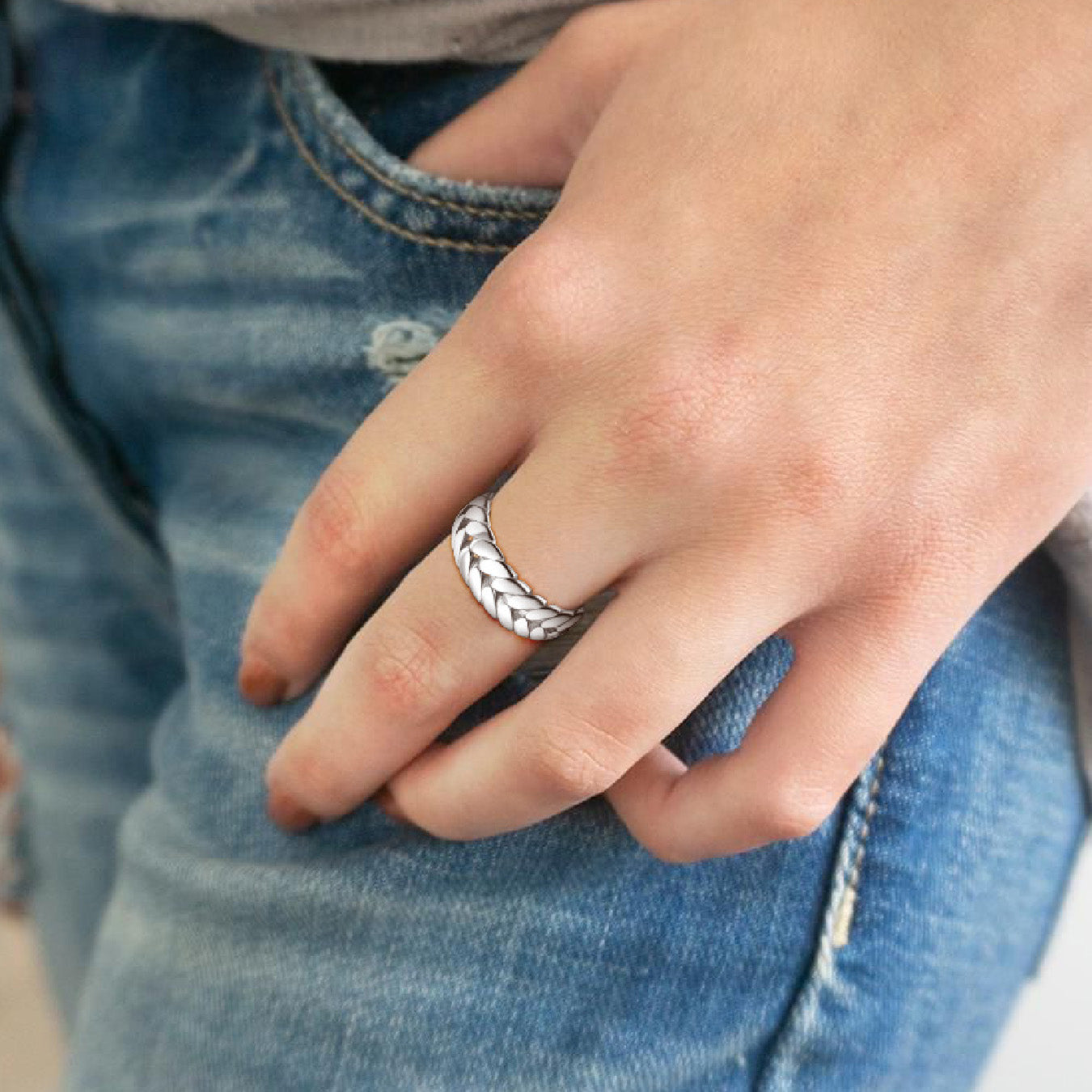 Flash Sale Dainty Wheat Thumb Band Ring