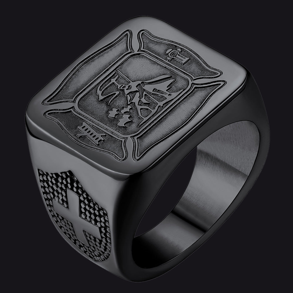 FaithHeart Saint Michael Catholic Protector Stainless Steel Ring FaithHeart