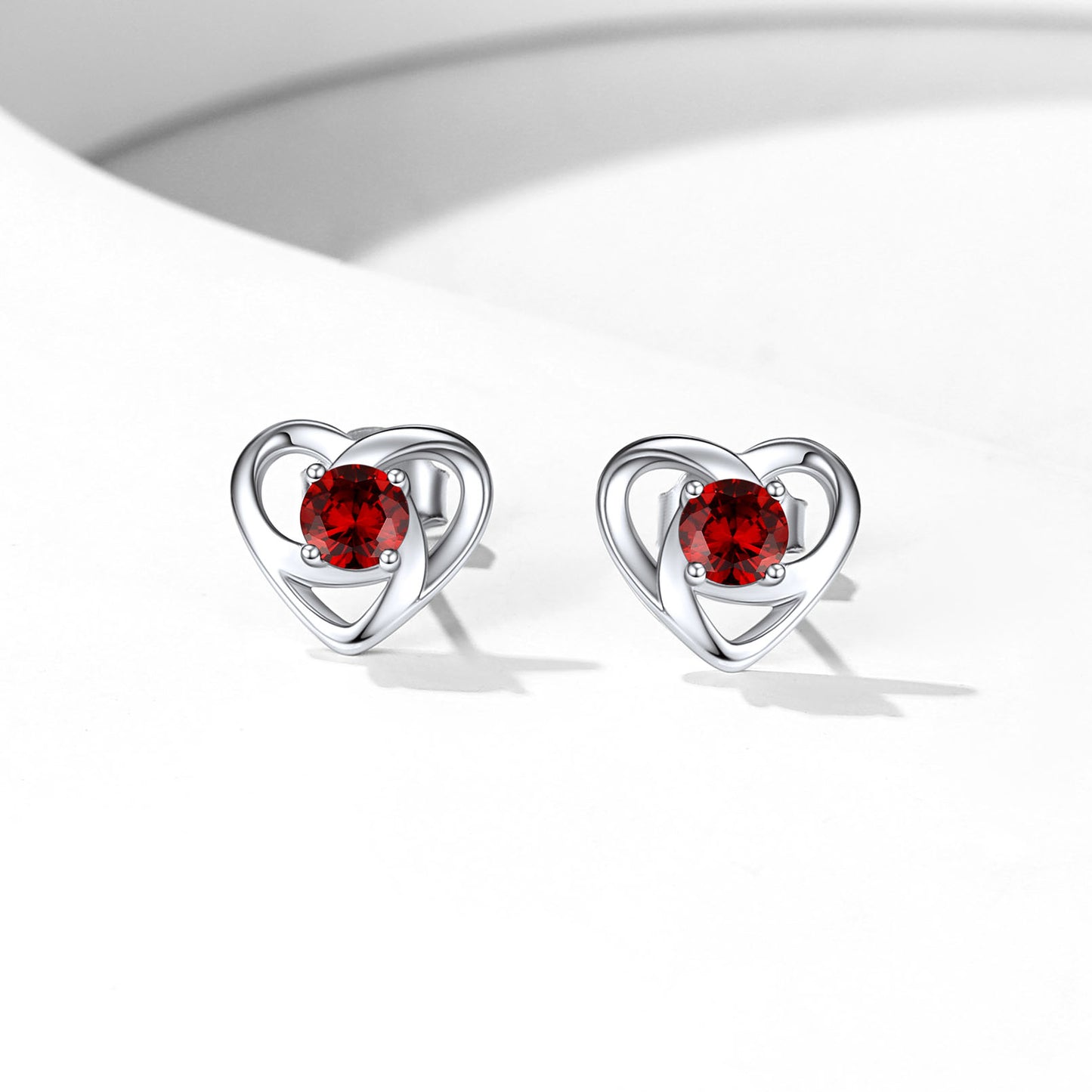 Sterling Silver Celtic Knot Birthstone Stud Earrings Birthday Gifts