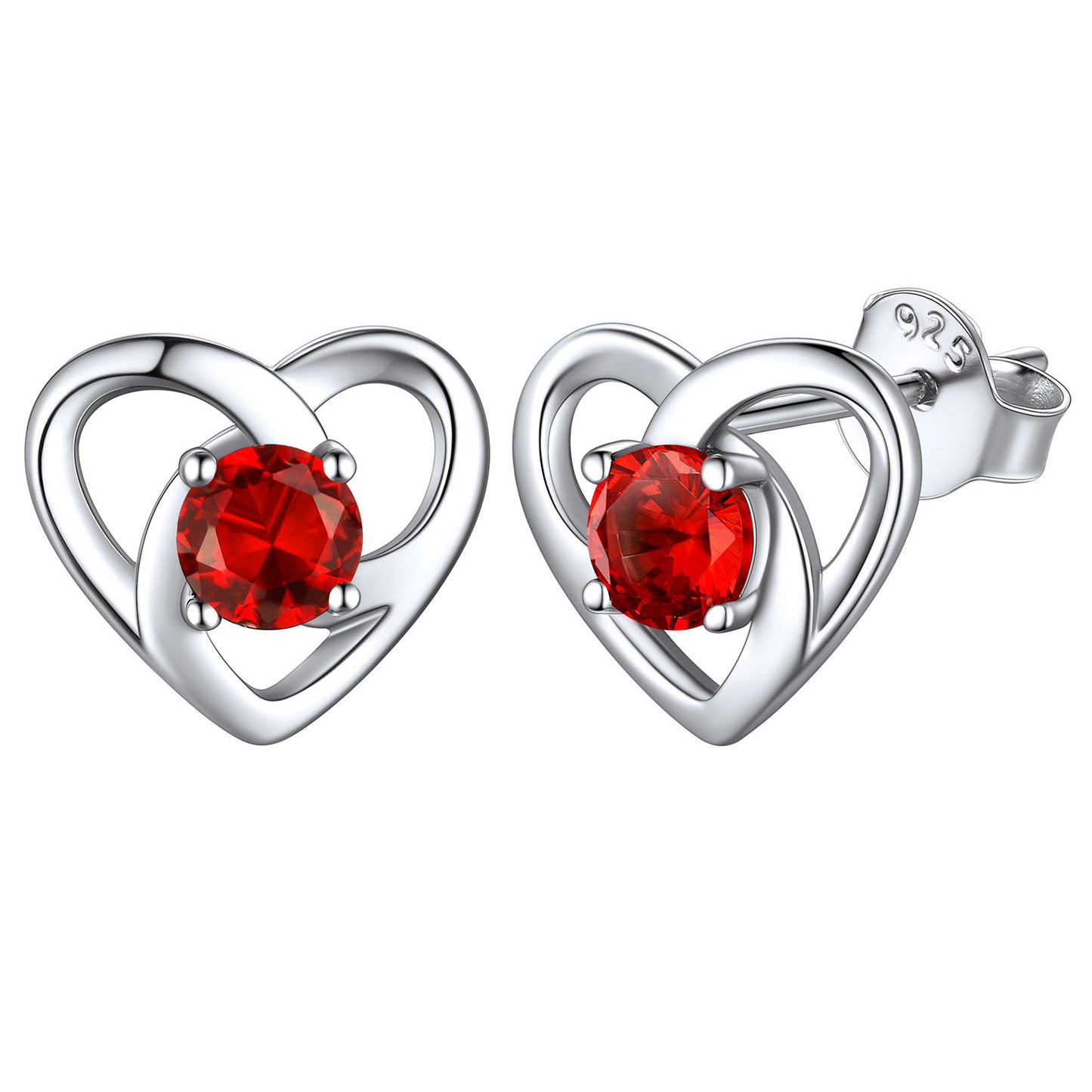 Sterling Silver Celtic Knot Birthstone Stud Earrings Birthday Gifts