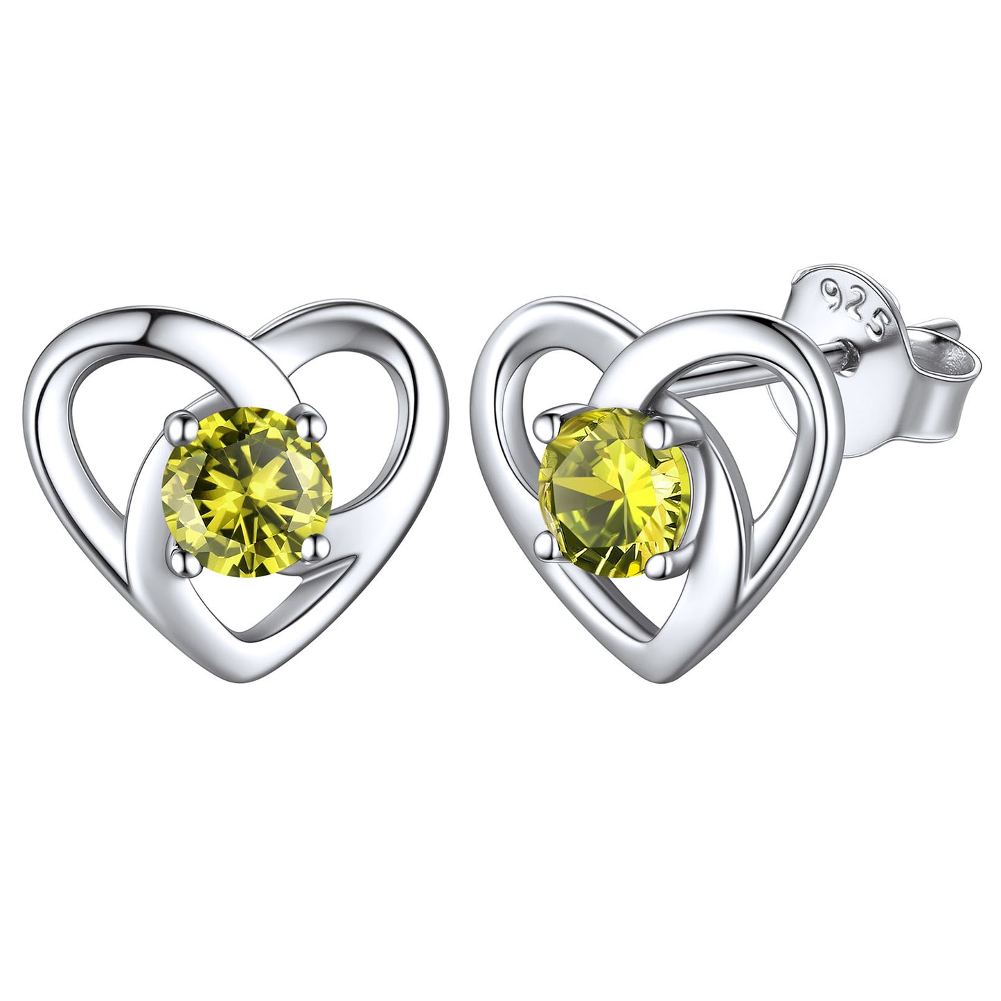 Sterling Silver Celtic Knot Birthstone Stud Earrings Birthday Gifts