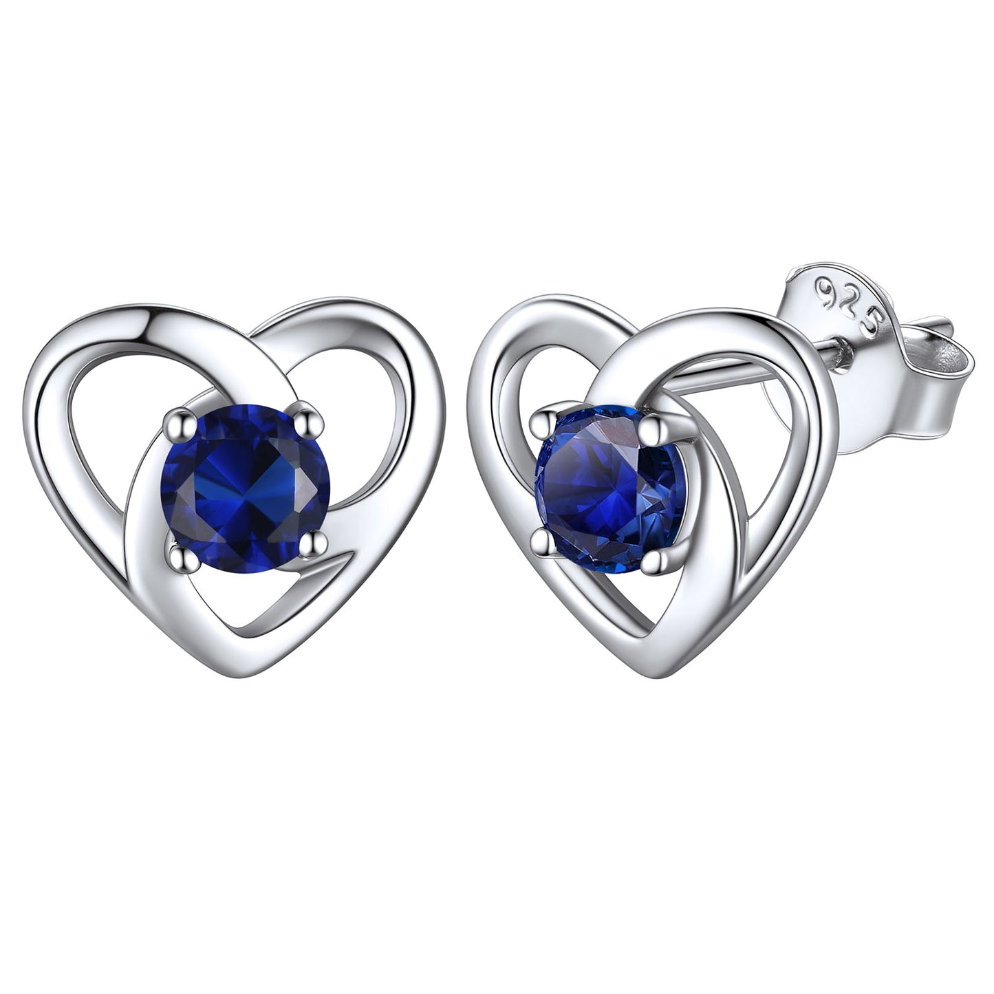 Sterling Silver Celtic Knot Birthstone Stud Earrings Birthday Gifts