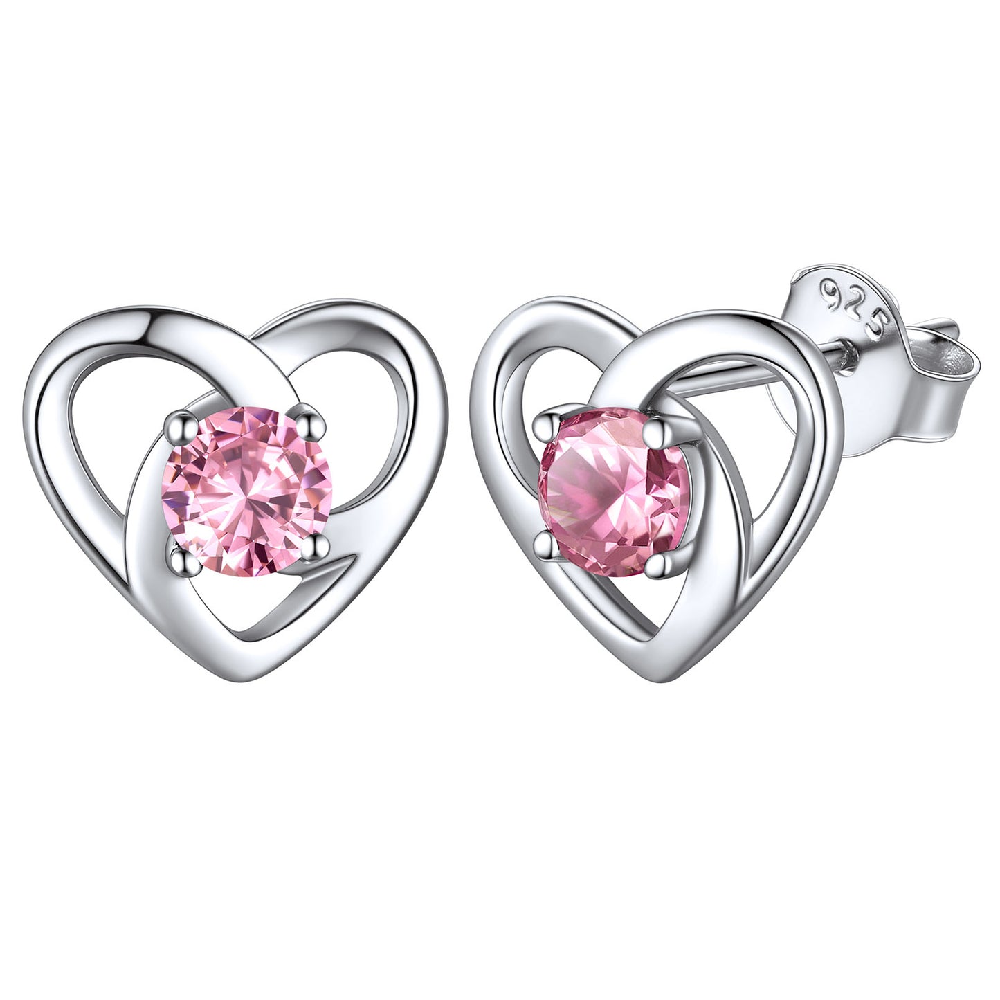 Sterling Silver Celtic Knot Birthstone Stud Earrings Birthday Gifts
