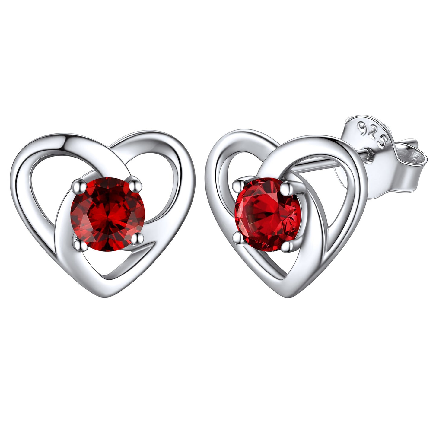 Sterling Silver Celtic Knot Birthstone Stud Earrings Birthday Gifts