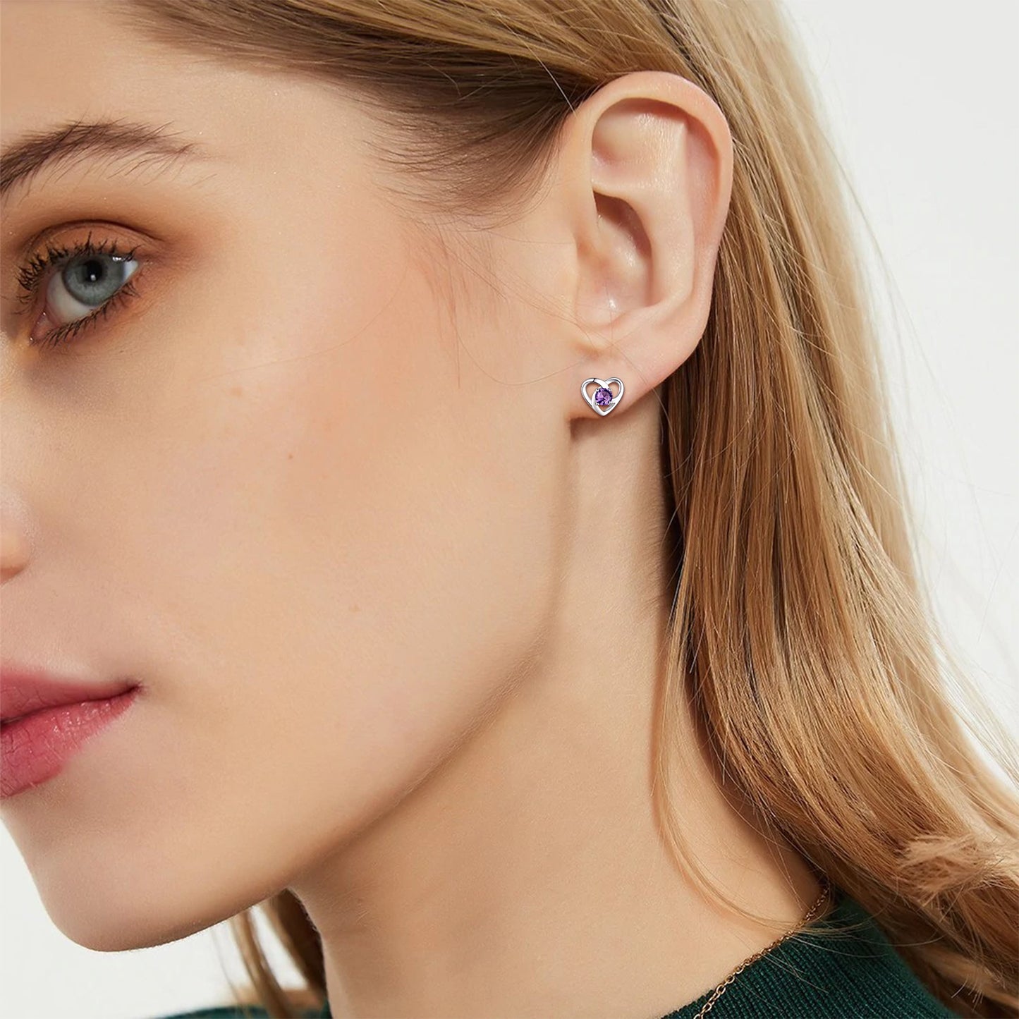Sterling Silver Celtic Knot Birthstone Stud Earrings Birthday Gifts