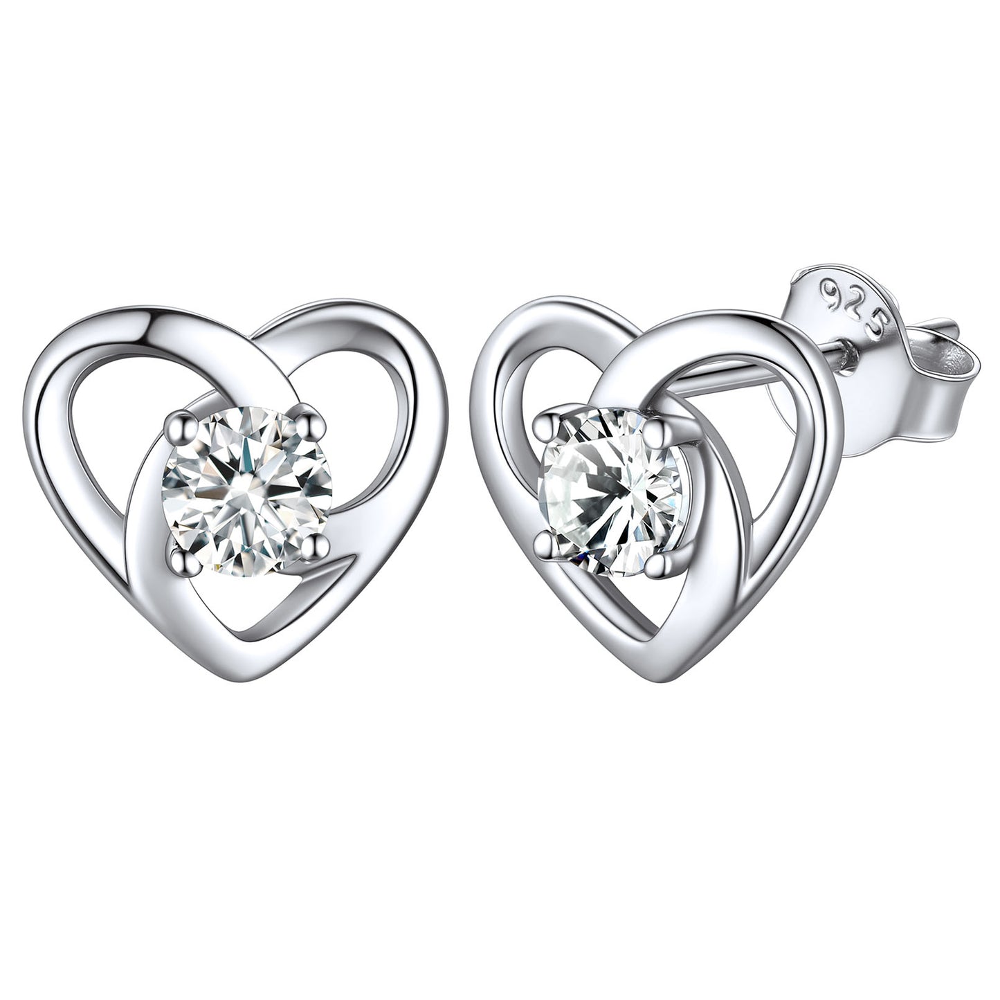 Sterling Silver Celtic Knot Birthstone Stud Earrings Birthday Gifts