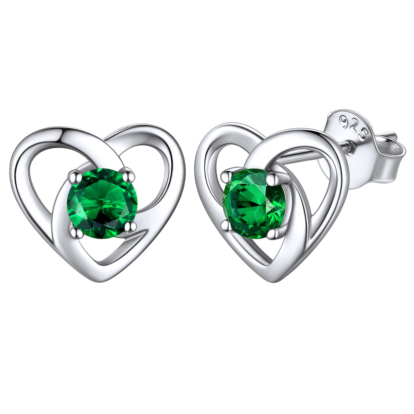Sterling Silver Celtic Knot Birthstone Stud Earrings Birthday Gifts