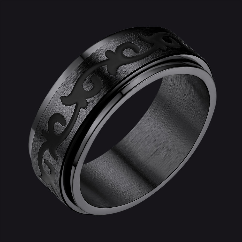 Celtic Knot Finger Spinner Band Ring for Men