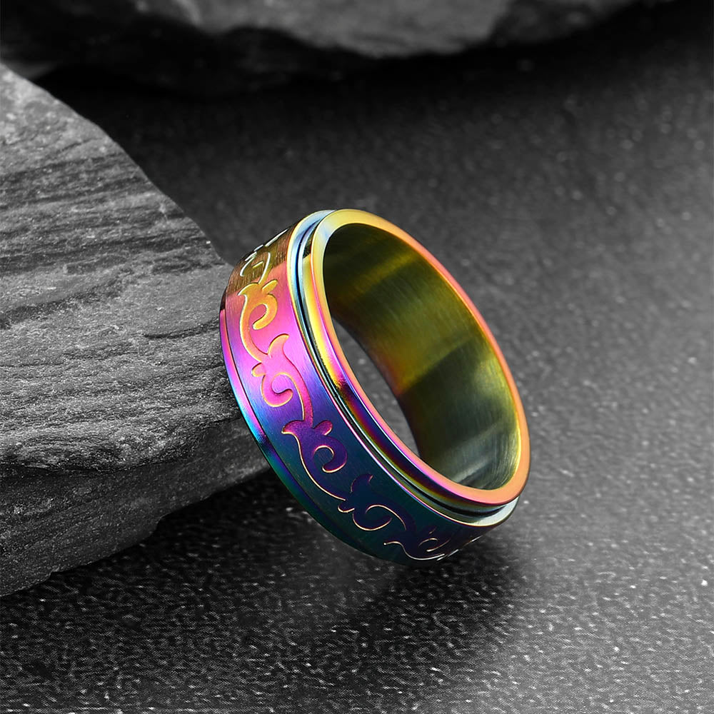 Celtic Knot Finger Spinner Band Ring for Men