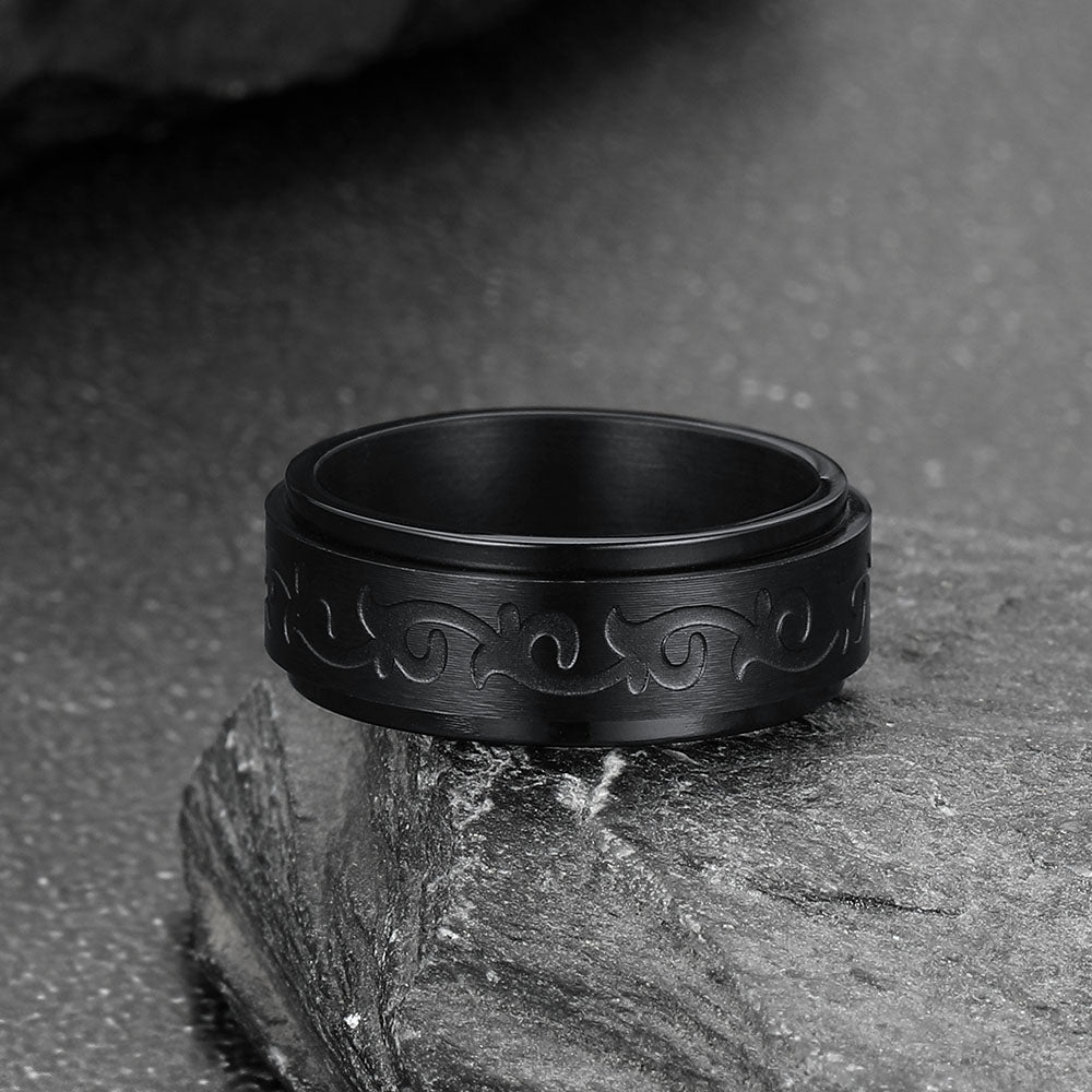 Celtic Knot Finger Spinner Band Ring for Men