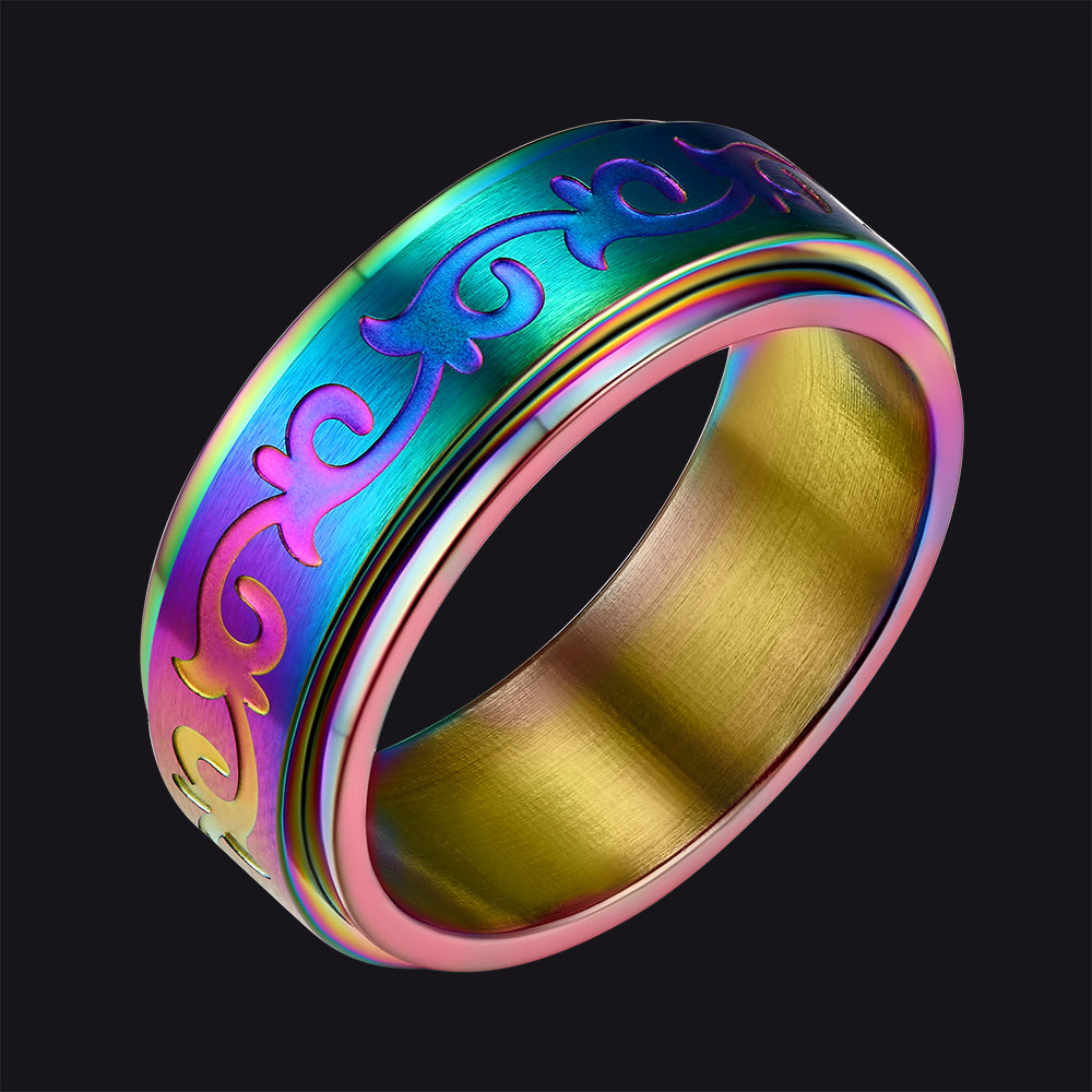 Celtic Knot Finger Spinner Band Ring for Men