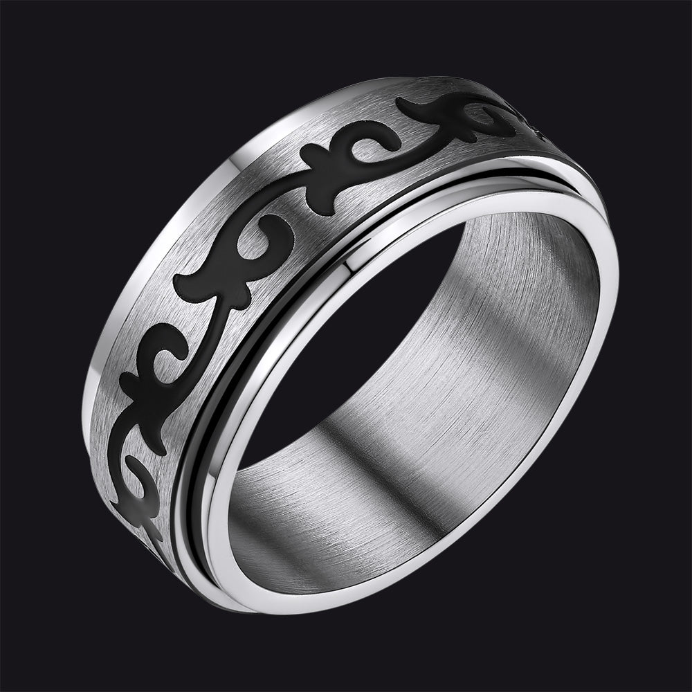 Celtic Knot Finger Spinner Band Ring for Men