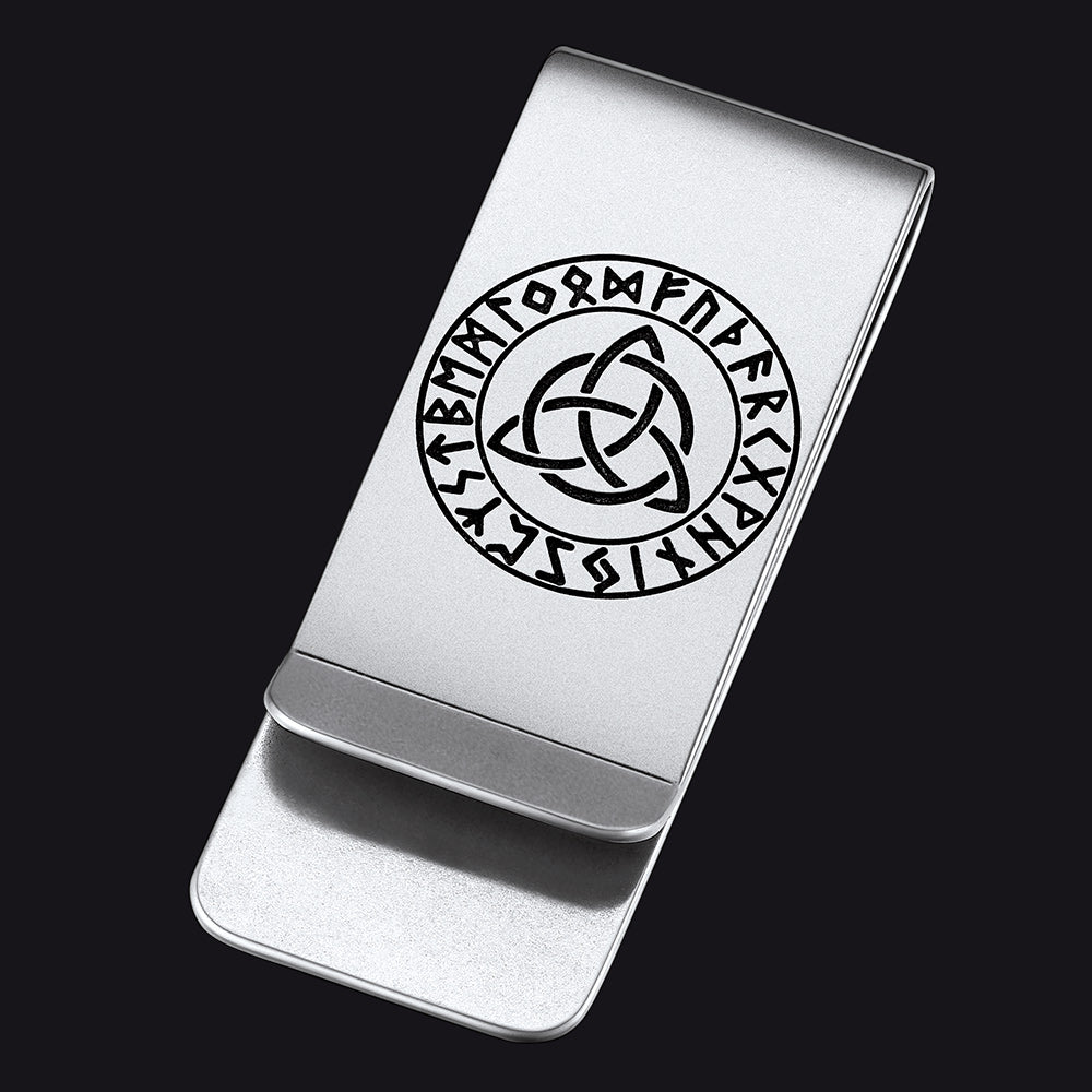 Personalised Celtic Knot Money Clip Slim Wallets