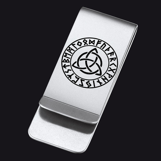 Personalised Celtic Knot Money Clip Slim Walletsimg