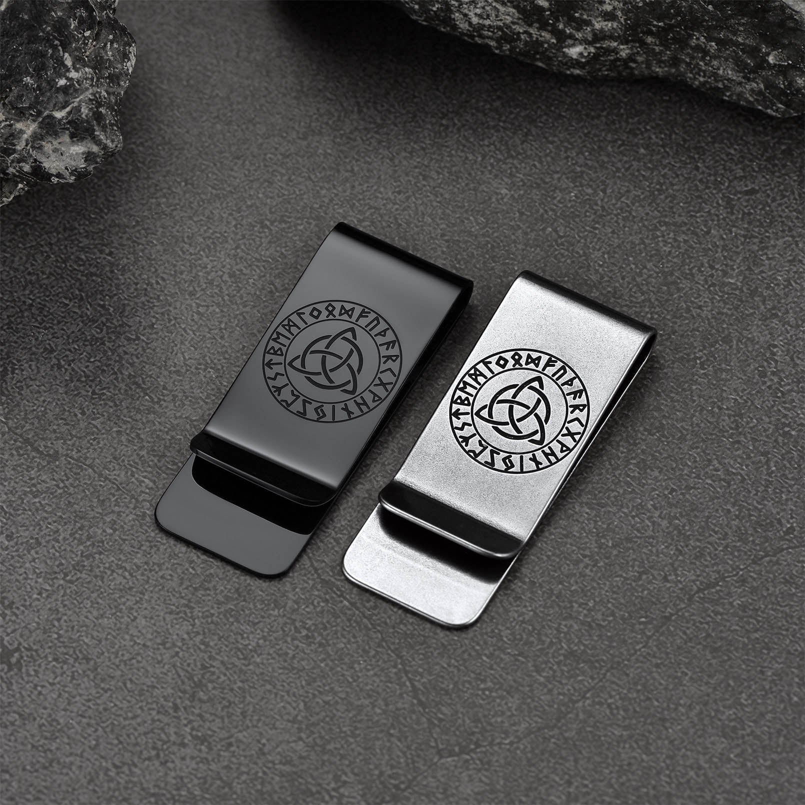 Personalised Celtic Knot Money Clip Slim Wallets