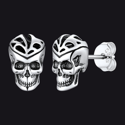 Celtic Knot Skull Stud Earringsimg