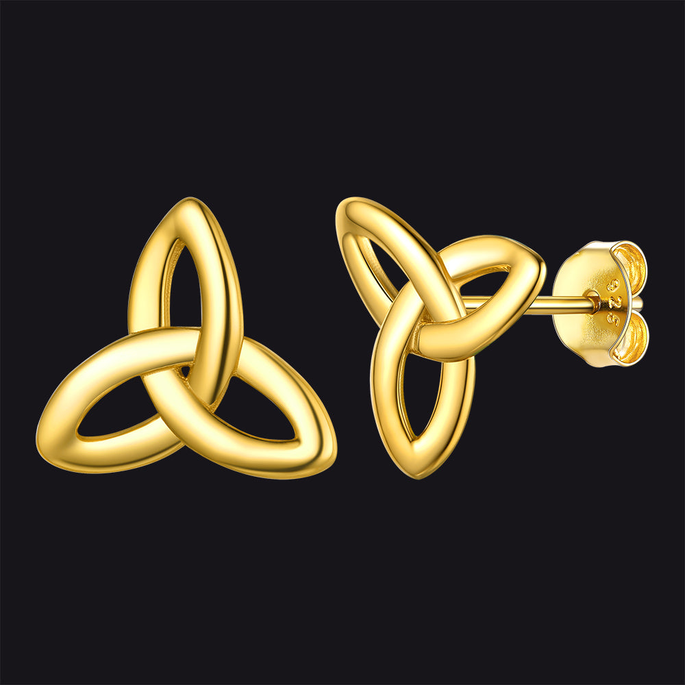 FaithHeart Trinity Celtic Knot Stud Earrings in Sterling Silver FaithHeart