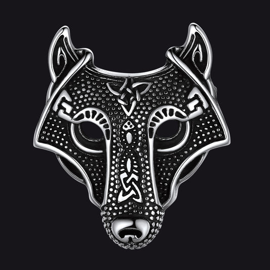 Viking Celtic Knot Wolf Brooch Pin Gifts for Menimg