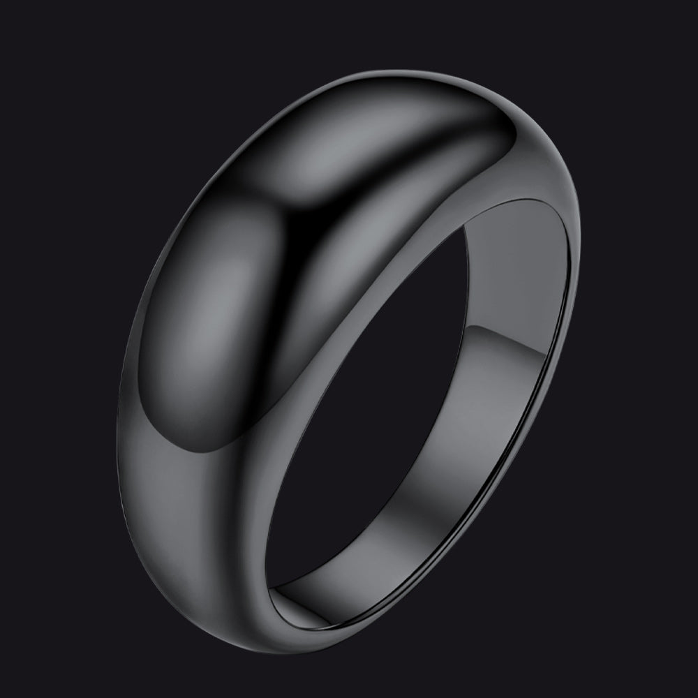 Chunky Dome Statement Rings for Men Women, 8/16/23mm Widths