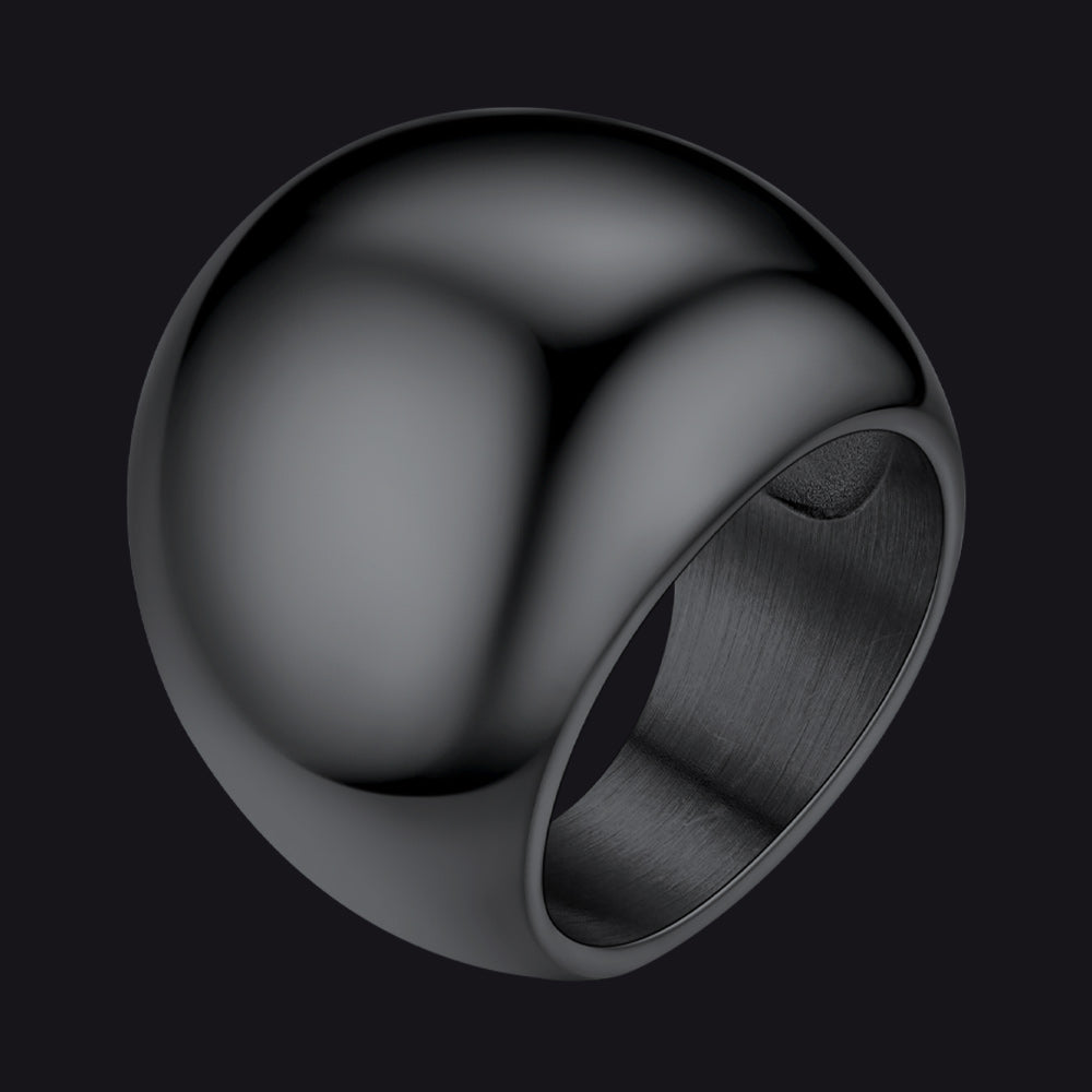 Chunky Dome Statement Rings for Men Women, 8/16/23mm Widths